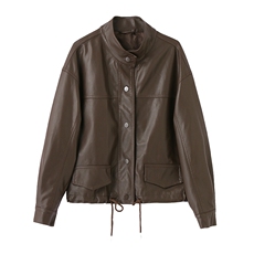 皮衣女短款2025春秋新款时尚休闲百搭真皮皮衣外套立领夹克上衣女，女装皮衣，臻衣坊