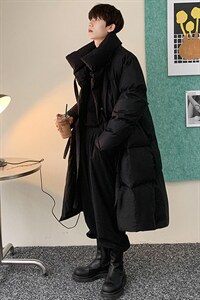 基地-MY994-P168冬季新款飘带中长款棉衣男同款棉服暗黑风控228,男装棉衣,电商B280-1（原A049）