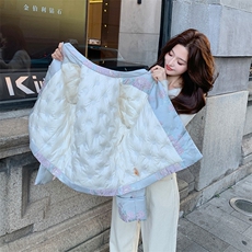 现货！（90新标带检）新中式提花料立体花羽绒服女气质保暖外套，女装羽绒服，浙宝189