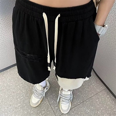 不规则设计感短裤男夏季潮牌日系美式复古工装五分裤子RD6040-P38，男装牛仔裤，星座1008