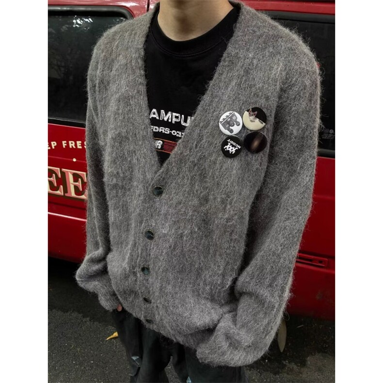 胸针徽章纽扣开衫毛衣针织衫慵懒风纯色秋冬羊毛外套MY28,男装针织衫/毛衣,星座1116A（原606A-3）