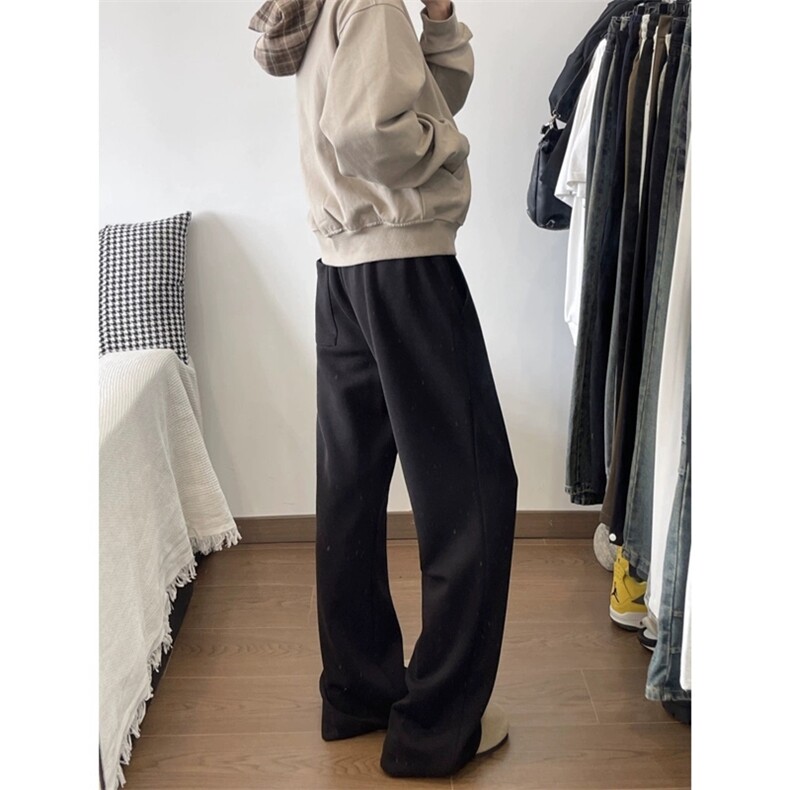 深度库存秋冬微喇中性风美式卫裤休闲裤子男运动裤拖地裤K07p38,男装休闲裤,电商D315A