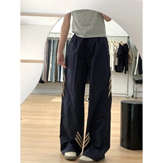 【有货】ZQ678ZZ-特39美式复古条纹休闲裤宽松直筒抽绳冲锋裤子，男装休闲裤，星座1007（原301D）