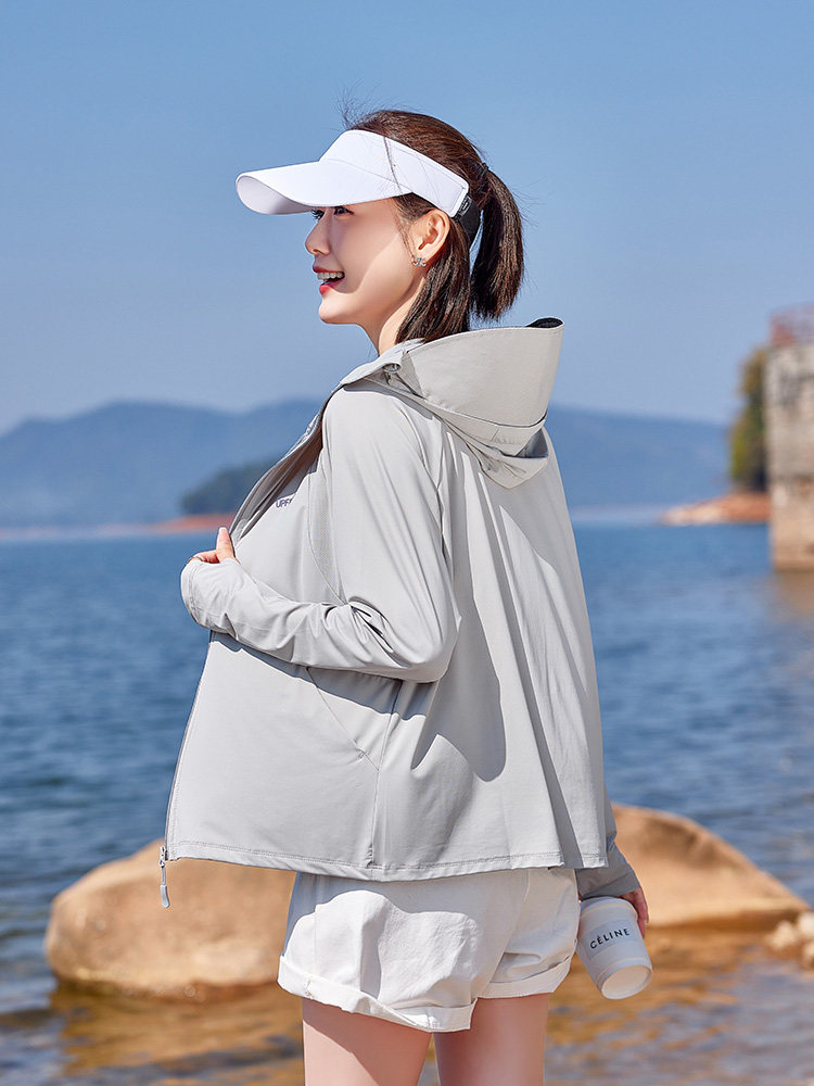 【徐璐同款】防晒衣女夏季2025新款冰丝凉感户外运动防晒服短,女装防晒衣,可可小西