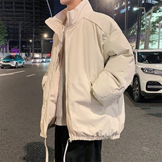 现货冬季美式休闲加厚雪山外套夹克立领纯色三防户外工装棉服，男装夹克，电商A486