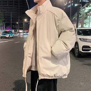 现货冬季美式休闲加厚雪山外套夹克立领纯色三防户外工装棉服图片