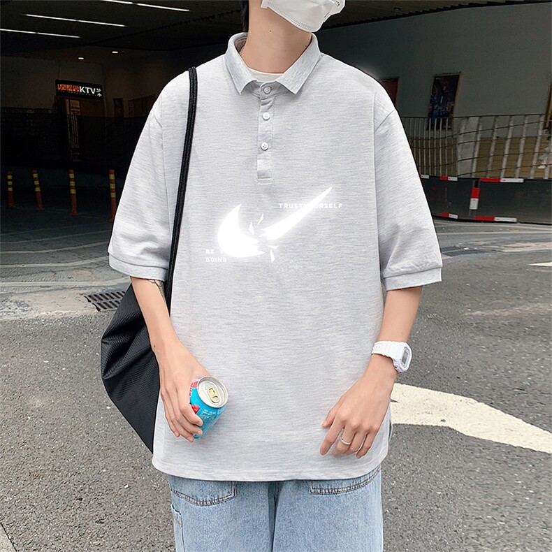 PL57111-P35翻领短袖polo衫男大码胖子半袖t恤男有领保罗衫模特,男装Polo衫,电商A040