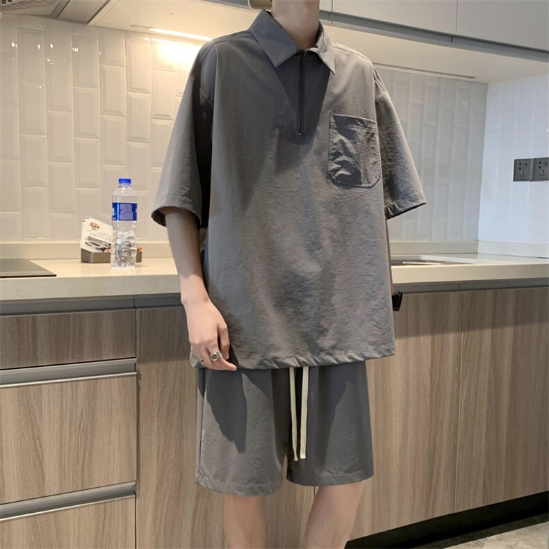 酒店青少年冰丝套装舒适超薄运动速干TZ20-特批65,男装休闲套装,星座718