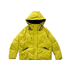 B07/P108控148冬季潮牌连帽亮色工装式冲锋衣棉衣外套男柠檬黄首1，男装夹克，星座305B
