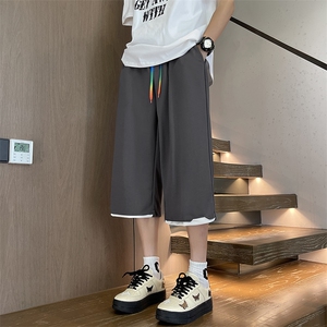 夏季新款潮牌痞帅薄款七分裤男宽松休闲直筒短裤 现货K8028-P36图片