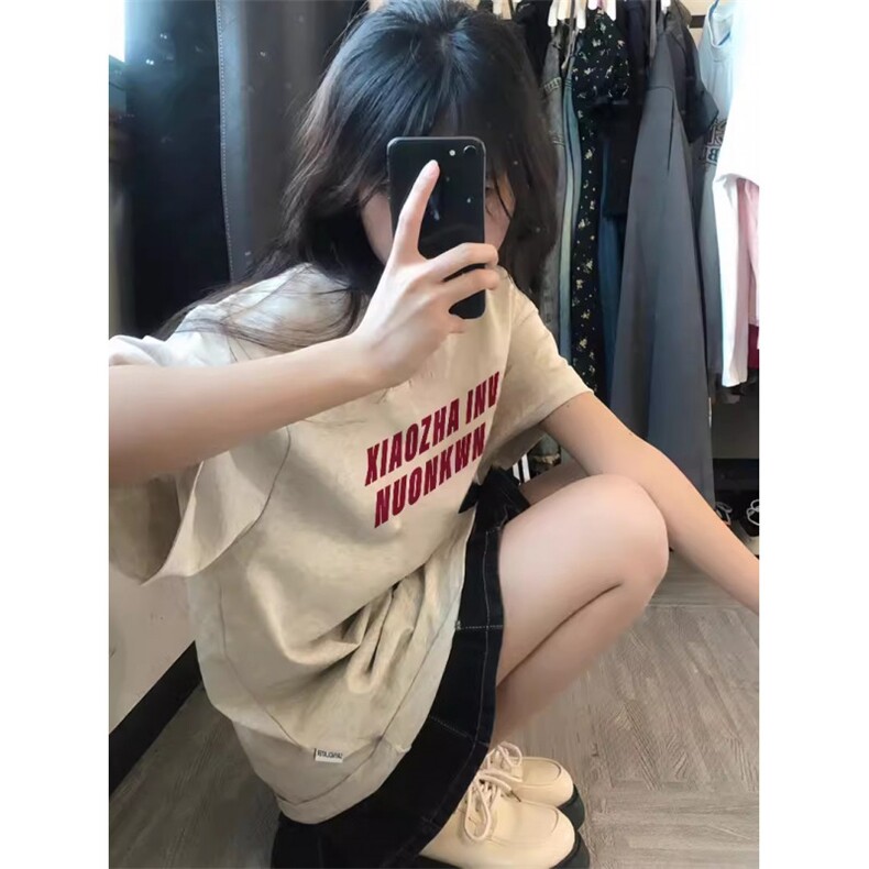 T0781-P25港风潮牌极简字母小众设计纯棉印花T男女款宽松短袖,男装T恤,星座617A-2