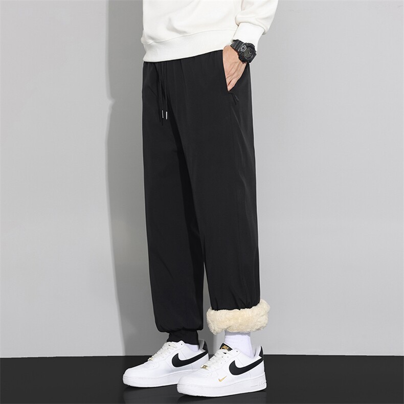 休闲裤男士冬季加绒加厚保暖宽松2025新款潮牌束脚裤JR1821-特P35,男装棉衣,星座610（原A335）