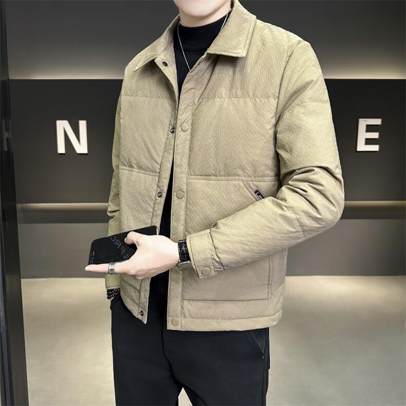 5888L-L-5XL-P175店主风商务休闲翻领轻薄特殊面料防寒服外套,男装羽绒服,电商B255