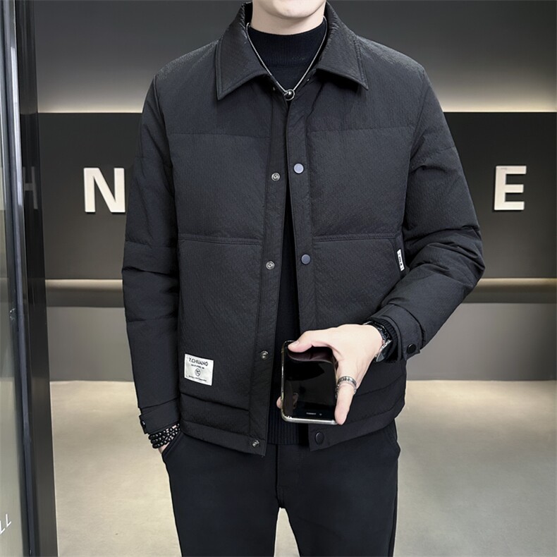 5888L-L-5XL-P175店主风商务休闲翻领轻薄特殊面料防寒服外套,男装羽绒服,电商B255