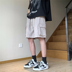 青春流行时尚潮牌男简约宽松型五分裤日系潮流百搭休闲裤潮春秋，男装休闲裤，星座716-4