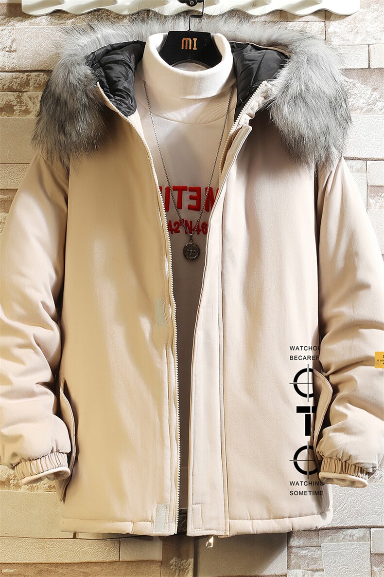 MM48114-P130冬季大毛领衣男士大码加厚袄男服砖墙,男装棉衣,电商A040A