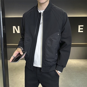 703-C15-P90 秋冬男士拼接立体大口袋 棒球领夹克衫外套加棉P105图片