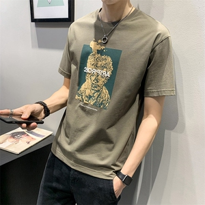 100%棉 主推 夏装新款纯棉短袖T恤男高品质休闲款体恤95012图片