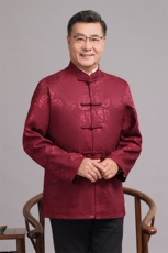 2024高品质中老年风唐装外套春秋中式复古盘扣爸爸过生日外套，男装民族服装，钱塘723