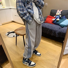 秋冬双面摇粒绒魔术贴束脚卫裤M~5XLXZ604-KP48-P55控68，男装休闲裤，星座604