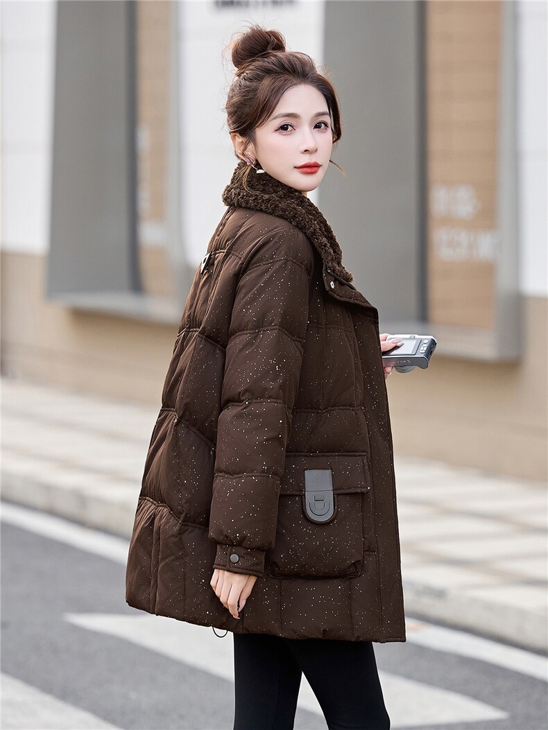 2025年冬季中长款90白鸭绒休闲风常规,女装羽绒服,艾尚靓装