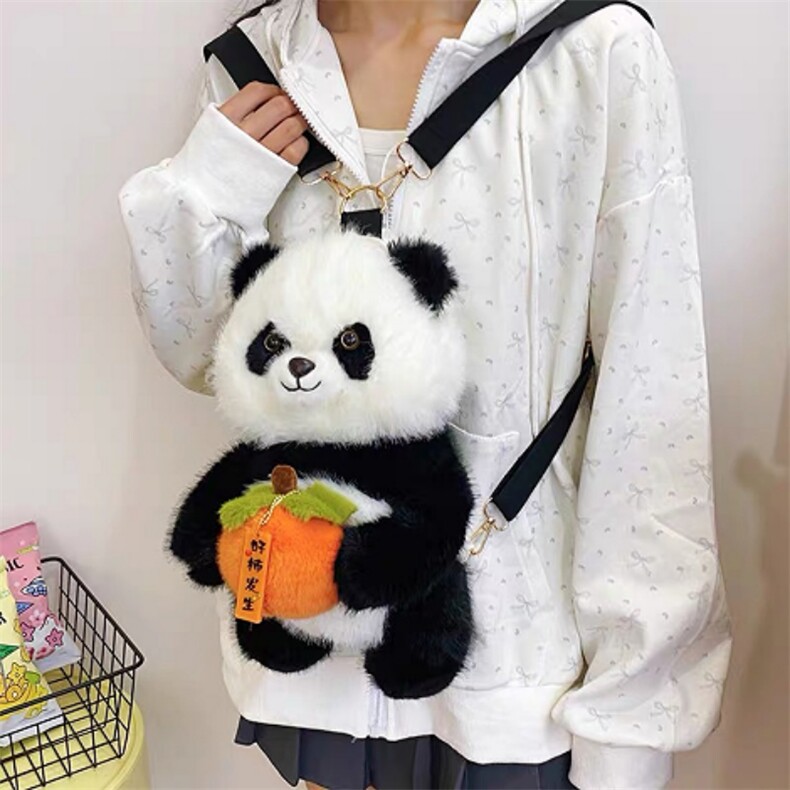熊猫双背，杨博毛绒玩具厂