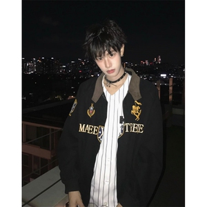 美式复古街头高级感哈灵顿夹克秋季刺绣外套潮牌男女 JY182图片
