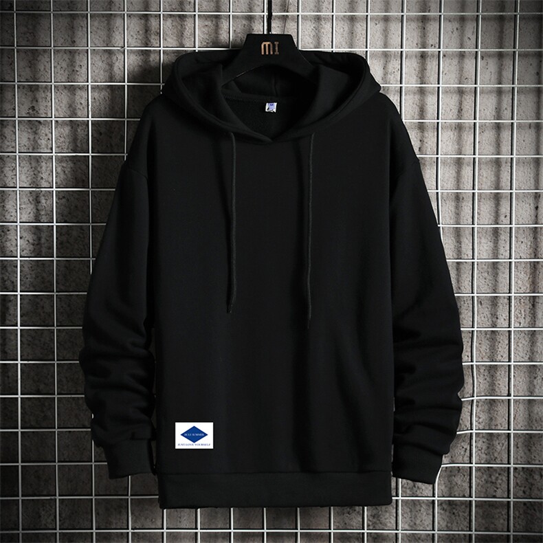 WY2061-P40纯棉连帽卫衣男大码运动帽衫宽松薄外套网格挂拍,男装卫衣,电商A040A