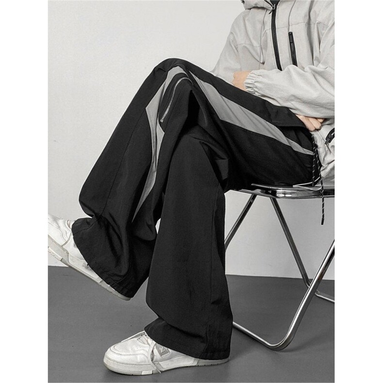 有货。拼接拉链设计休闲运动裤K6887-P28，女装休闲裤，星座412-3