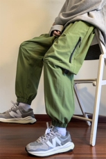 KP801P55港风工装休闲裤男宽松直筒束脚伞兵裤，男装休闲裤，星座1204-3