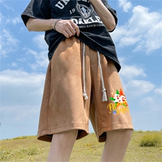 重磅夏季麂皮绒休闲短裤休闲五分裤JDK474-特p25控48，男装牛仔裤，电商B370