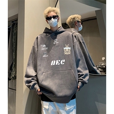 抖音得物供货提供视频秋冬重磅美式麂皮绒连帽卫衣JLM35，男装卫衣，电商A486