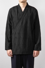 秋装新款提花男士斜襟改良长袖汉服道袍C205P70，男装民族服装，钱塘802
