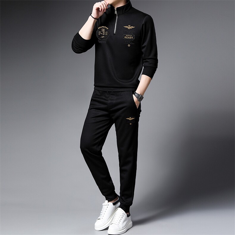 SA9851-2钱塘2020-2中年男士新款时尚休闲帅气冬季厚款卫衣P150,男装休闲套装,钱塘207-2