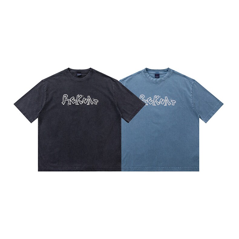 PL1253300克重磅洗水英文印花T恤，男装T恤，电商基地S002