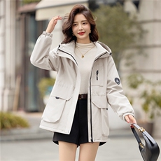 独特漂亮紫色加绒加厚派克服女2025冬季休闲宽松收腰显瘦棉服外套，女装短外套，E百度