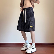 高质量短裤男夏季2024新款潮牌宽松直筒五分裤运动中裤D13/P50，男装牛仔裤，星座506
