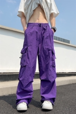 A337-S051-P45限68现货夏季宽松直筒工装裤薄款速干冰丝休闲裤，男装休闲裤，电商A337