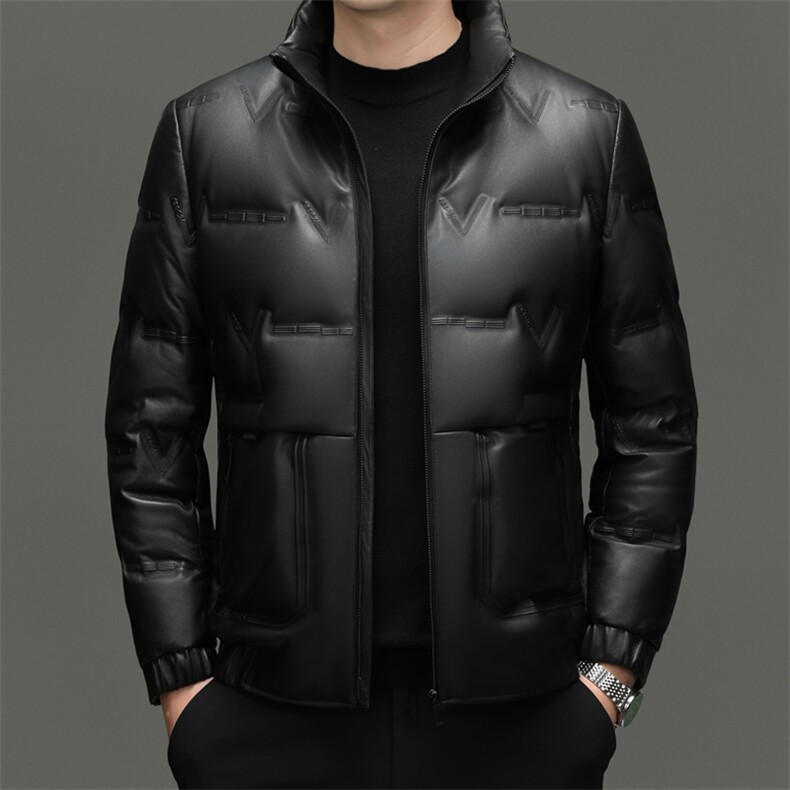 BG-W2812冬季男士海宁真皮羽绒服绵羊皮夹克羽绒内胆百搭外套,男装夹克,电商B360A（原721A）