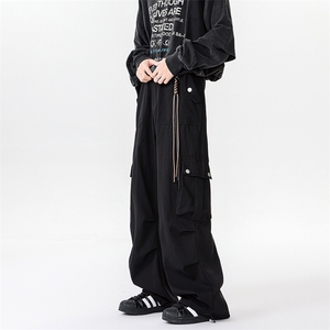 春季加长版工装裤男高个子阔腿直筒伞兵裤188cm110裤子KZ012P78图片