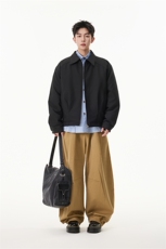 美式解构拼接翻领棉服男秋冬季潮牌cleanfit宽松廓形工装棉衣外套，男装棉衣，电商A003
