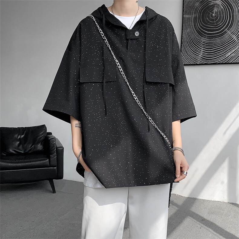 高品质高垂感星空短袖大码T恤宽松百搭DSA059-10041-P38控58,男装T恤,电商A059