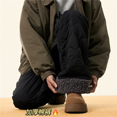 冬季加厚保暖长裤情侣百搭葫芦格设计宽松棉裤B315-K877-p65控88，男装棉衣，电商B315