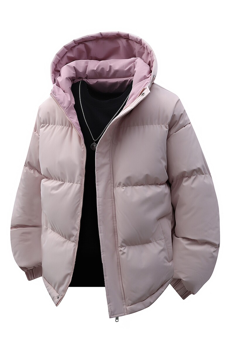 冬季clean撞色棉服中性加厚连帽短款棉衣HZ8811-特P68不议价,男装棉衣,星座610B-1