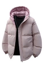 冬季clean撞色棉服中性加厚连帽短款棉衣HZ8811-特P68不议价，男装棉衣，星座610B-1