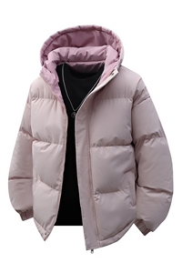 冬季clean撞色棉服中性加厚连帽短款棉衣 HZ8811-特P68不议价图片