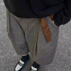 青少年设计感拼接老钱风七分休闲裤复古cleanfit阔腿短西裤男女款，男装西裤，星座506A