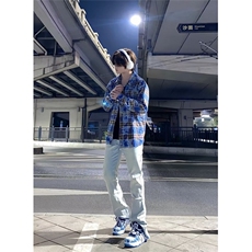 男士扎染拉链毛边衬衫ZG40P42，男装衬衫，星座1116-2