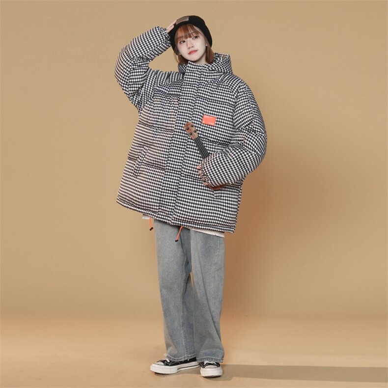 2025冬装加厚棉衣女宽松棉服连帽面包服棉袄外套3332-P100-控148,男装棉衣,星座207