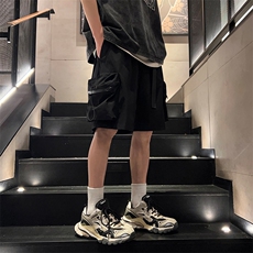 夏季立体大口袋工装松紧系绳短裤男休闲宽松裤X5475-TP40控价68，男装休闲裤，电商A102-1
